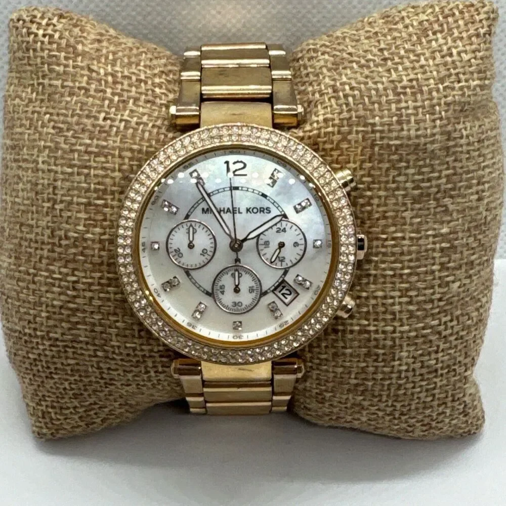 Michael Kors Parker MK5491 Women's Gold Stainless Steel Analog Dial Watch JNA595